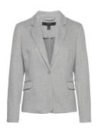 Vmjulia Ls Blazer Dnm Blazers Single Breasted Blazers Grey Vero Moda