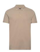 Mapoleo Melange Tops Polos Short-sleeved Beige Matinique