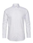 Slhslimethan-Aop Shirt Ls B Tops Shirts Casual White Selected Homme