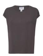 Vmava Plain Ss Top Gajrs Tops T-shirts & Tops Short-sleeved Grey Vero ...