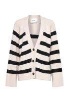 Kaina Stripe Cardigan Tops Knitwear Cardigans Cream IVY OAK
