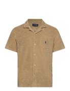 Rec Lw Cotton Terry-Ssl-Sps Tops Shirts Short-sleeved Beige Polo Ralph...