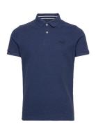 Classic Pique Polo Tops Polos Short-sleeved Blue Superdry