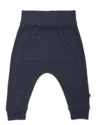 Pants W. Pocket, Nature Mel. Bottoms Trousers Navy Smallstuff