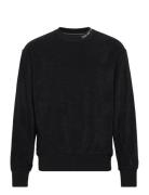 Embro Neck Towelling Crewneck Tops Sweat-shirts & Hoodies Sweat-shirts...