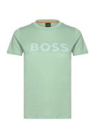 C_Elogo_5 Tops T-shirts & Tops Short-sleeved Green BOSS