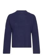 Yasfrido Ls Wide Knit Pullover Noos Tops Knitwear Jumpers Blue YAS