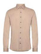 Solid Pique Slim Shirt Tops Shirts Casual Beige Michael Kors