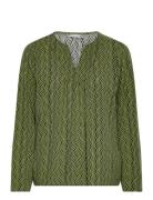 Frkiki Bl 1 Tops Blouses Long-sleeved Green Fransa