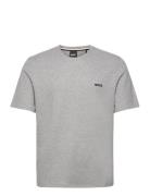 Waffle T-Shirt Tops T-shirts Short-sleeved Grey BOSS