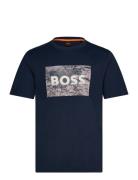 Te_Building Tops T-shirts Short-sleeved Navy BOSS