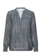 Lr-Fever Tops Blouses Long-sleeved Blue Levete Room