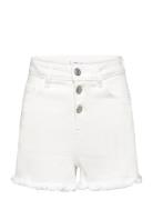 Denim Shorts With Buttons Bottoms Shorts White Mango