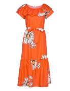 Georgeo Polvipituinen Mekko Orange Desigual