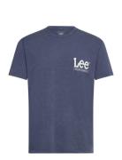 Ss Tee Tops T-shirts Short-sleeved Blue Lee Jeans