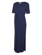 Mlalison String 2/4 Jrs Al Dress E. A. Polvipituinen Mekko Navy Mamali...