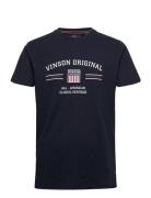 Vin T-Shirt Matt Men Tops T-shirts Short-sleeved Navy VINSON