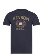 Kaiser Gold Reg Sj Vin M Tee Tops T-shirts Short-sleeved Blue VINSON