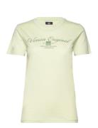 Layla Reg Sj Vin W Tee Tops T-shirts & Tops Short-sleeved Green VINSON