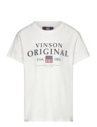 Legend Reg Sj Vin Jr Tee Tops T-shirts Short-sleeved White VINSON