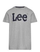 Wobbly Graphic T-Shirt Tops T-shirts Short-sleeved Grey Lee Jeans
