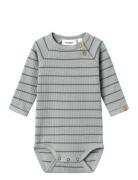 Nbmkail Ls Slim Body Lil Noos Bodies Long-sleeved Grey Lil'Atelier