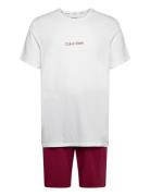 S/S Knit Short Set Pyjama Burgundy Calvin Klein