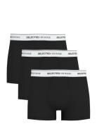 Slhliam 3-Pack Trunk Noos Bokserit Black Selected Homme