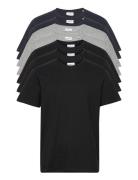 Basic O-Neck Tee S/S 7 Pack Tops T-shirts Short-sleeved Black Lindberg...