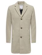 Onsjaylon Wool Coat Otw Villakangastakki Pitkä Takki Beige ONLY & SONS