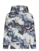 Sweatshirt Hood Aop Minerals Tops Sweat-shirts & Hoodies Hoodies Blue ...