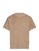 Hasselt Tee Tops T-shirts Short-sleeved Beige Grunt