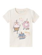 Nmfkornella Ss Top Box Tops T-shirts Short-sleeved White Name It