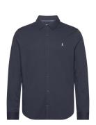 Ls Button Front Shir Tops Shirts Casual Navy Original Penguin