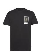 Memory T-Shirt Tops T-shirts Short-sleeved Black Les Deux