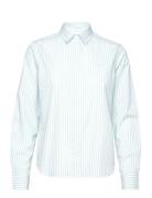 Reg Classic Poplin Striped Shirt Tops Shirts Long-sleeved Blue GANT