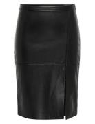 Onlnewoline Faux Leather Skirt Cc Otw Polvipituinen Hame Black ONLY