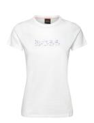 C_Elogo_Print6 Tops T-shirts Short-sleeved White BOSS