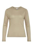 Vialexia O-Neck L/S Top - Noos Tops T-shirts & Tops Long-sleeved Khaki...