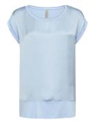 Sc-Thilde Tops Blouses Short-sleeved Blue Soyaconcept