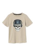 Nkmlukalle Ss Top Noos Tops T-shirts Short-sleeved Beige Name It