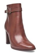 Bailey Burnished Leather Bootie Shoes Boots Ankle Boots Ankle Boots Wi...