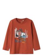 Nmmvictor Ls Top Tops T-shirts Long-sleeved T-shirts Orange Name It