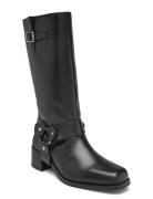 Rocky Black Leather Boots Korkeavartiset Saapikkaat Black ALOHAS