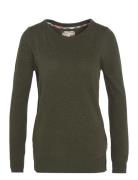 Barbour Pend Crew Knit Tops Knitwear Jumpers Khaki Green Barbour