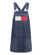 Pinafore Dress Dh6031 Ext Lyhyt Mekko Blue Tommy Jeans