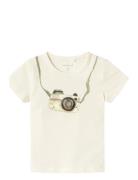 Nbmjacts Ss Top Box Tops T-shirts Short-sleeved Cream Name It