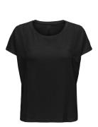 Onpaub-Fia On Ss Bat Loose Tee Tops T-shirts & Tops Short-sleeved Blac...