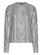 Foil Braided Jumper Tops Knitwear Jumpers Silver Mango