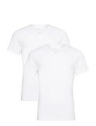 2-Pack V-Neck Tops T-shirts Short-sleeved White Bread & Boxers